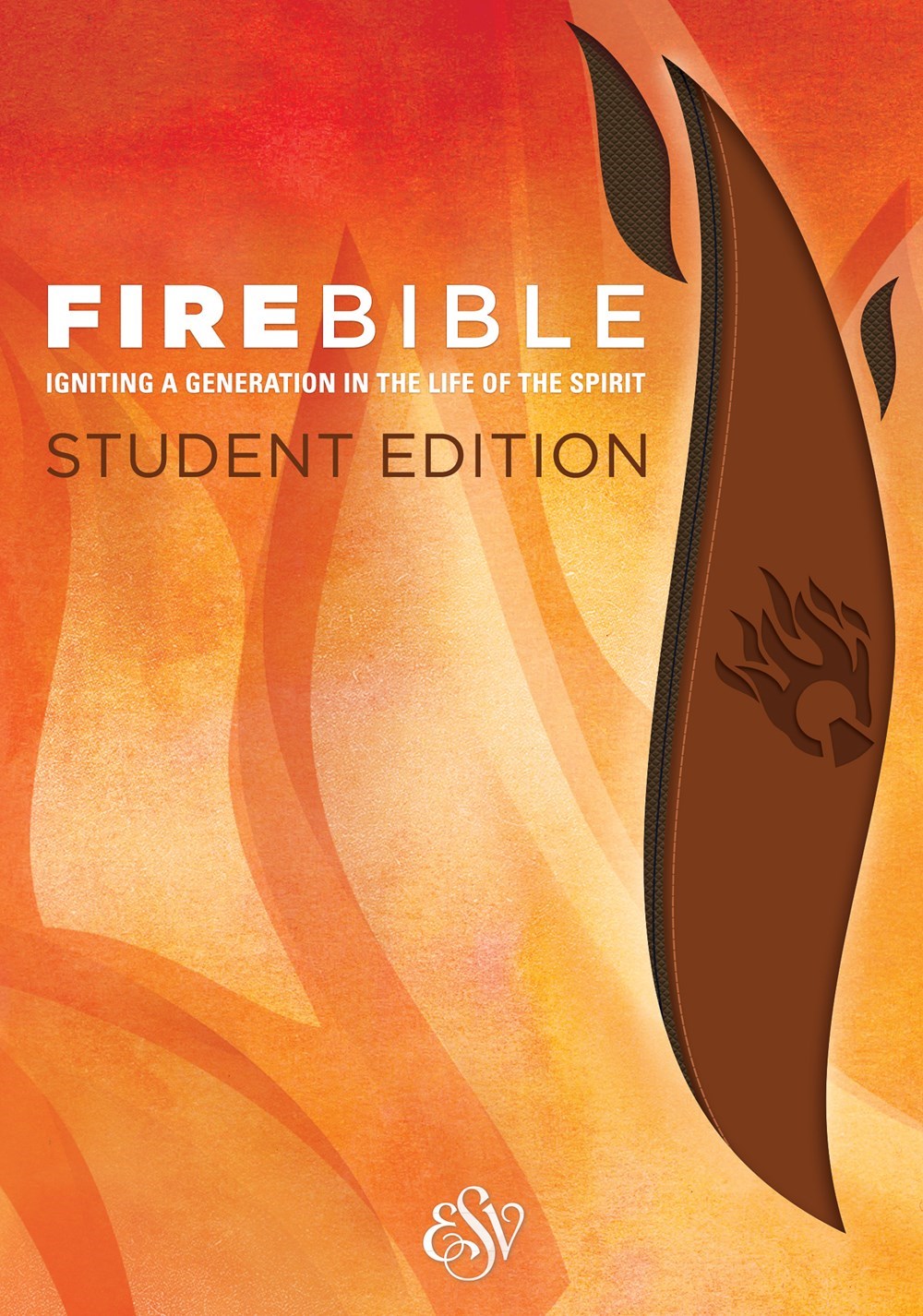 ESV Fire Bible Student Edition-Brass Brown/Chestnut Flexisoft
