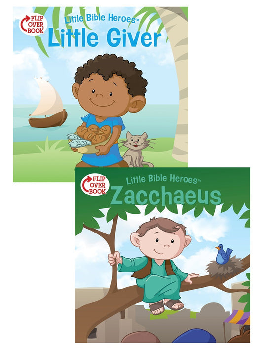 Little Giver/Zacchaeus Flip-Over Book (Little Bible Heroes)