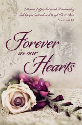 Bulletin-Forever In Our Hearts (Philippians 4:7  KJV) (Pack Of 100)