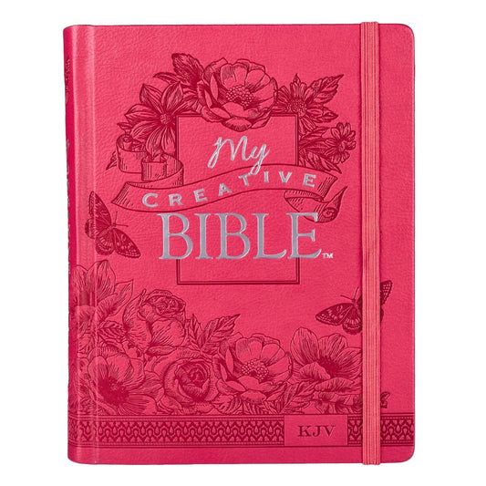 KJV My Creative Bible-Bright Pink Faux Leather Hardcover