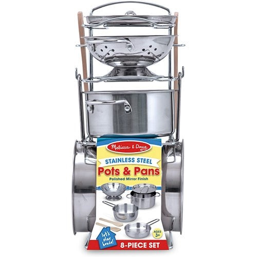 Pretend Play-Pots & Pans Set (Let's Play House) (8 Pieces) (Ages 3+)