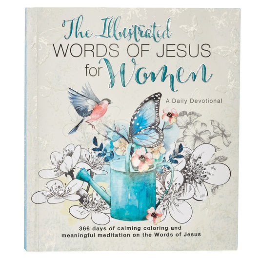 Illustrated Words Of Jesus For Women Adult Coloring Book