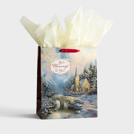Gift Bag-Specialty-God's Blessings To You-Thomas Kinkade-James 1:17-Large