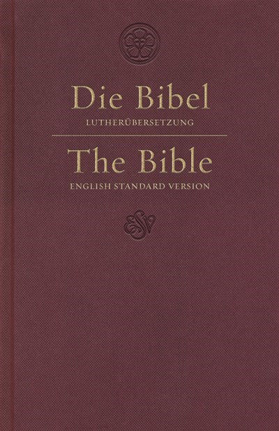 ESV German/English Parallel Bible-Dark Red Hardcover