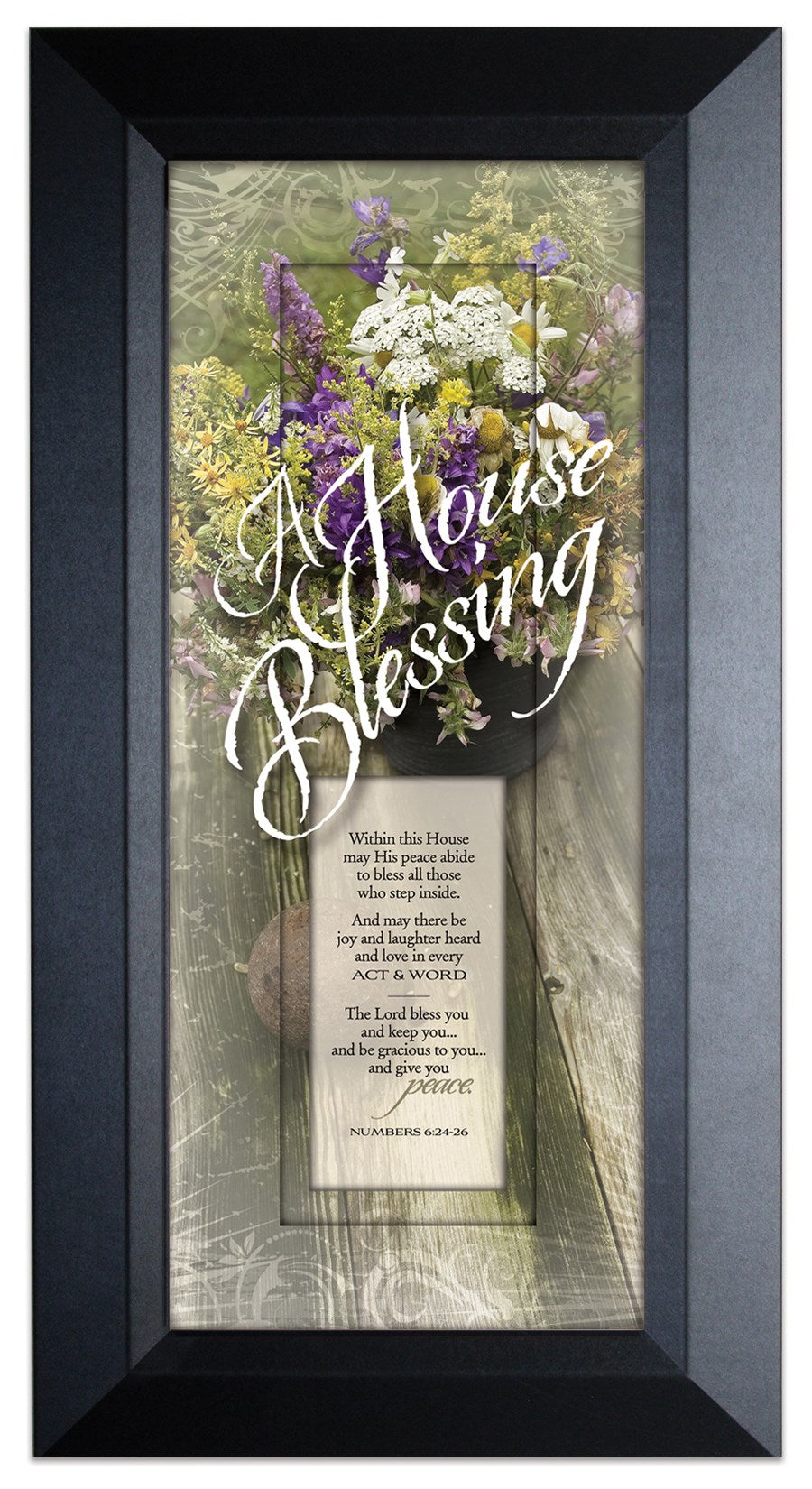Framed Art-Words of Grace-A House Blessing (8" x 16")