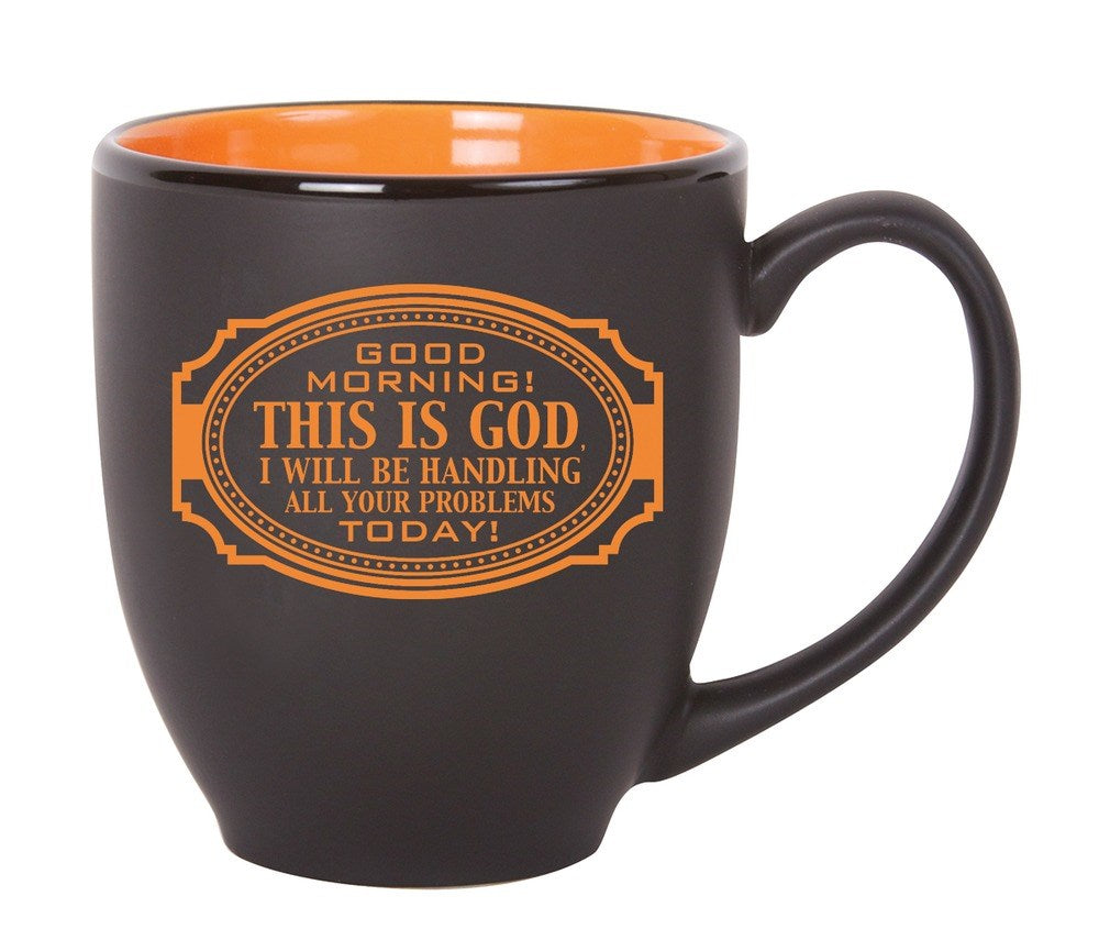Mug-Bistro-Good Morning! This Is God-Black/Orange (16 Oz)