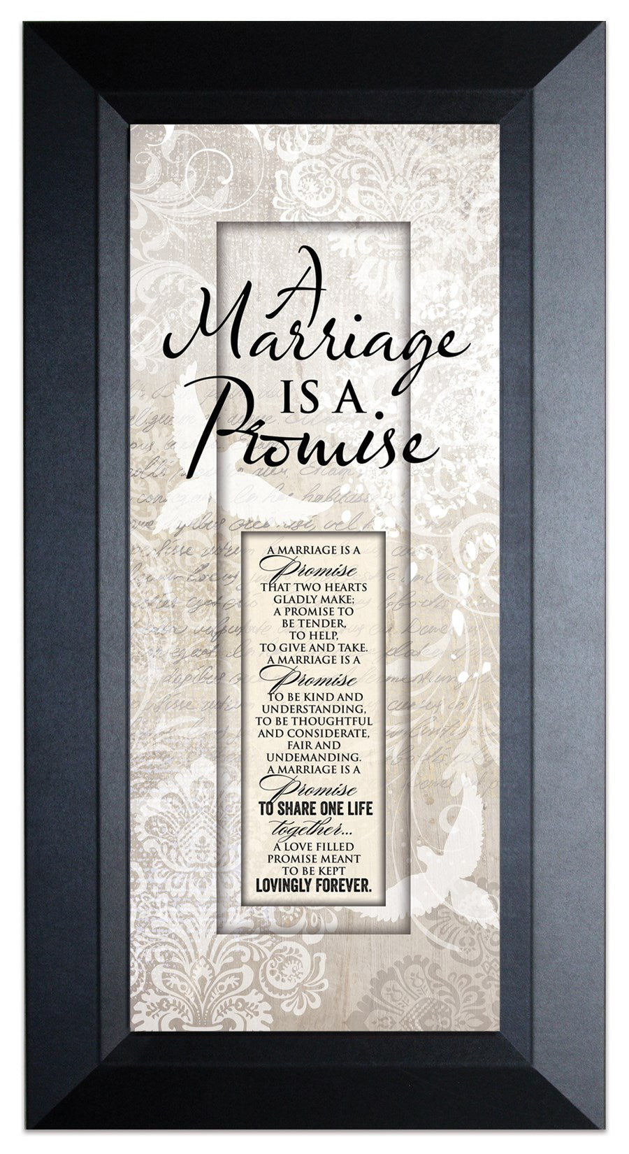Framed Art-Words Of Grace-Marriage Is A Promise