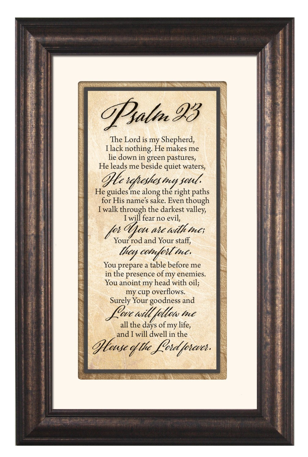 Framed Art-Traditions-Psalm 23 (8.5" x 12.5")