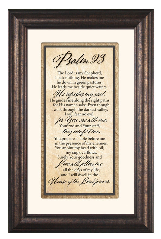 Framed Art-Traditions-Psalm 23 (8.5" x 12.5")