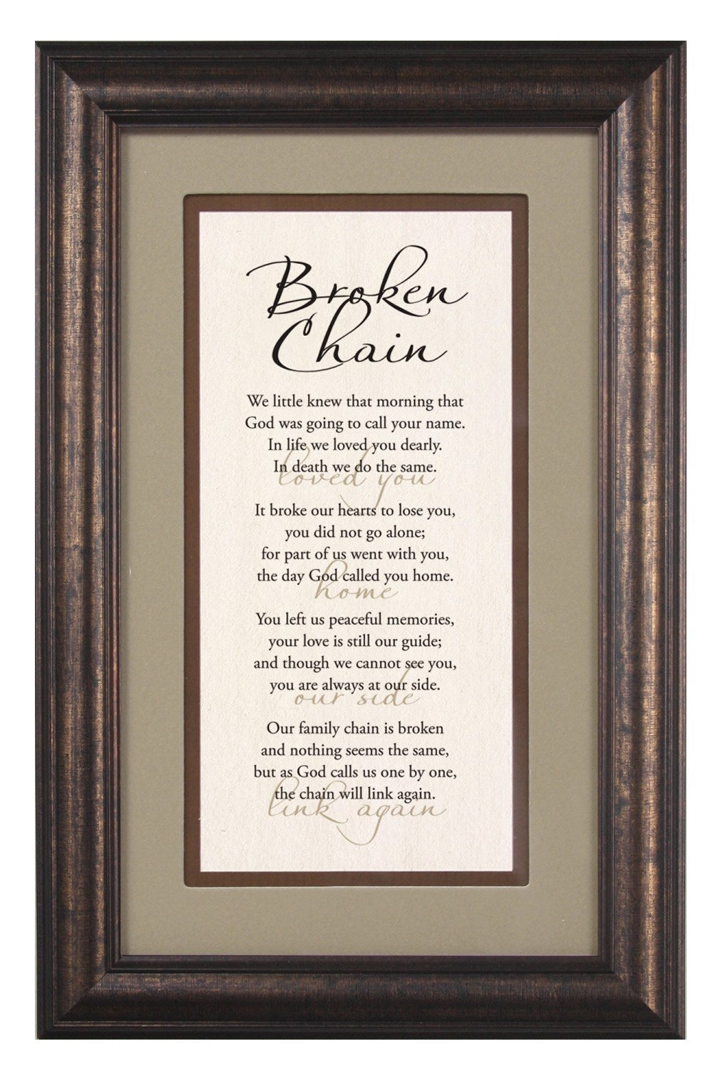 Framed Art-Traditions-Broken Chain (8.5" x 12.5")