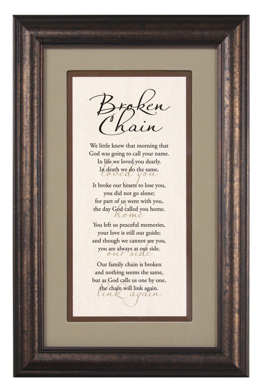 Framed Art-Traditions-Broken Chain (8.5" x 12.5")