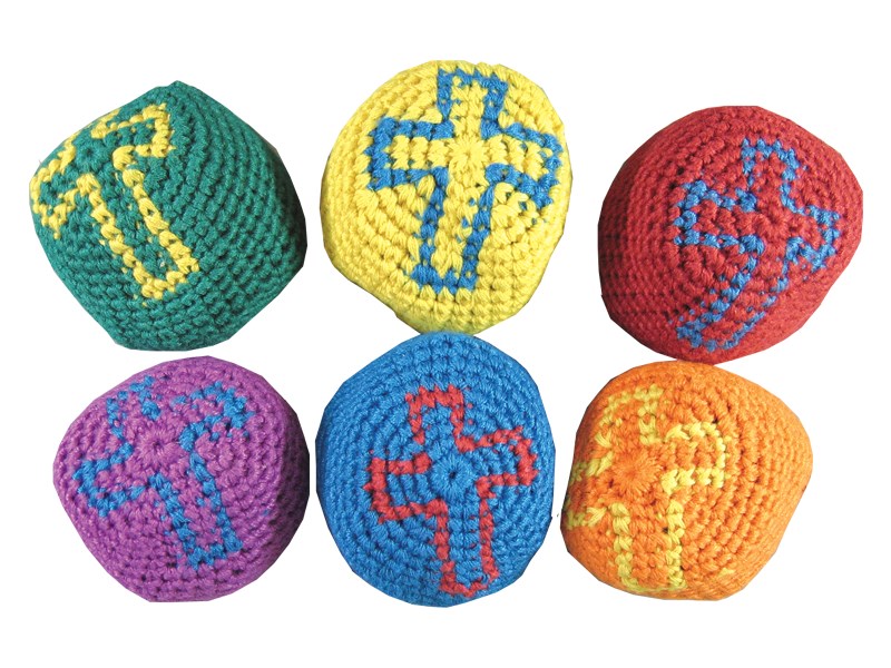 Toy-Kick Balls Cross Knitted (Pack Of 12)