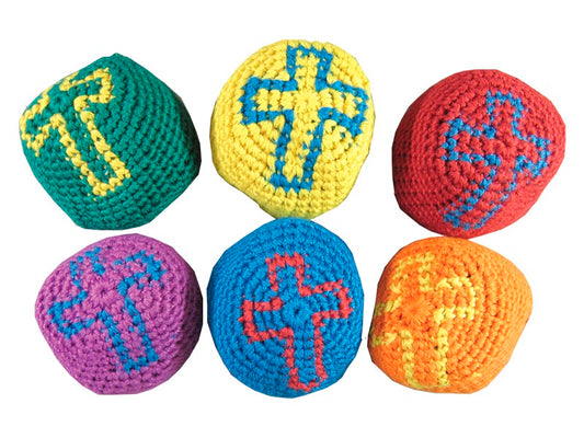 Toy-Kick Balls Cross Knitted (Pack Of 12)