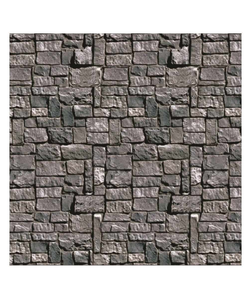Journey To The Cross-Stone Wall Plastic Backdrop (30' x 4')