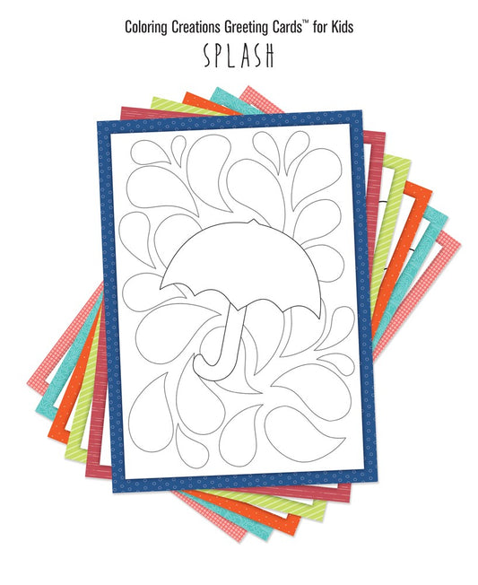 Coloring Creations Greeting Cards: Splash (For KIDS) (Pack Of 12)