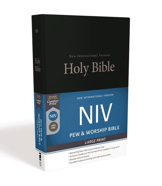 NIV Pew And Worship Bible/Large Print-Black Hardcover