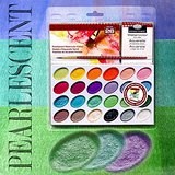 Paint Set-Royal Langnickel Pearlescent Watercolor Cakes (24 Colors W/Brush Pad & Tray)