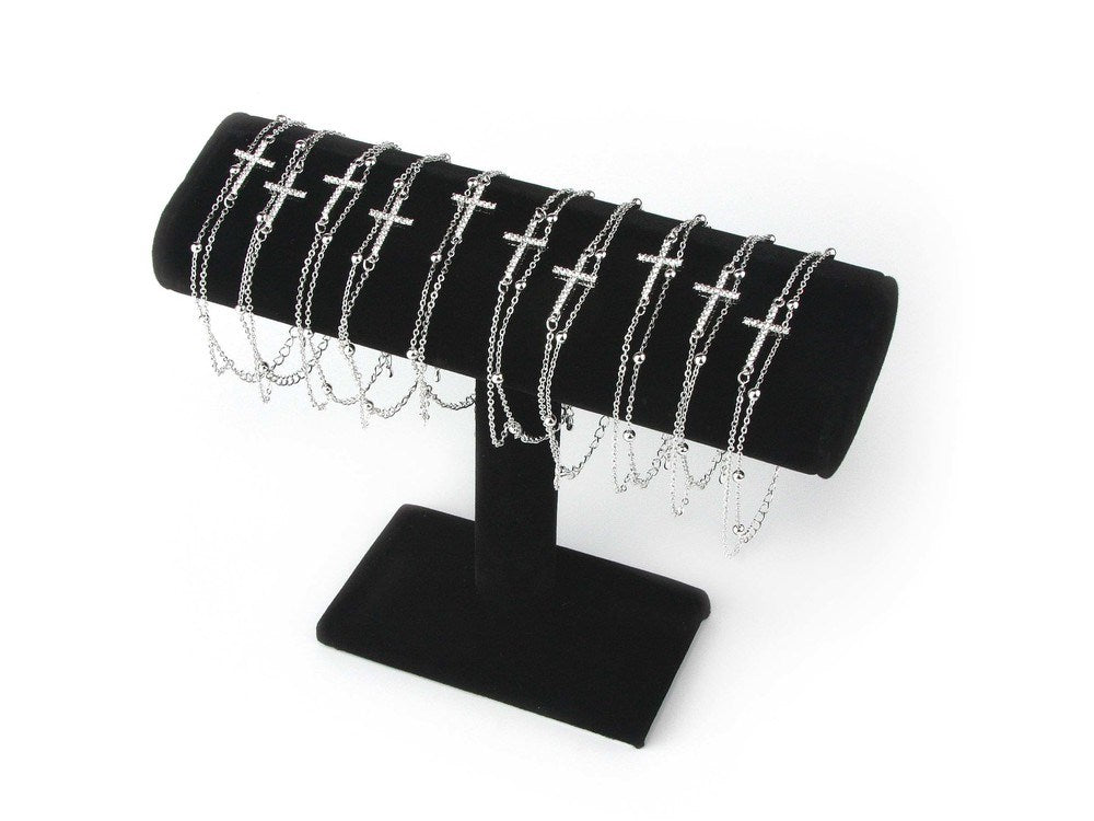Bracelet-Eden Merry-Crystal Cross Assortment (10 Pieces) Display Not Included