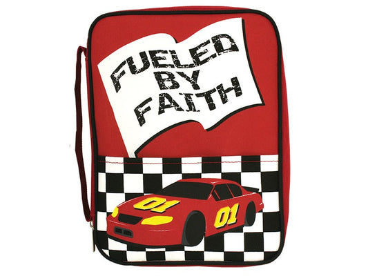 Bible Cover-Youth-Race Car Fueled By Faith-Large