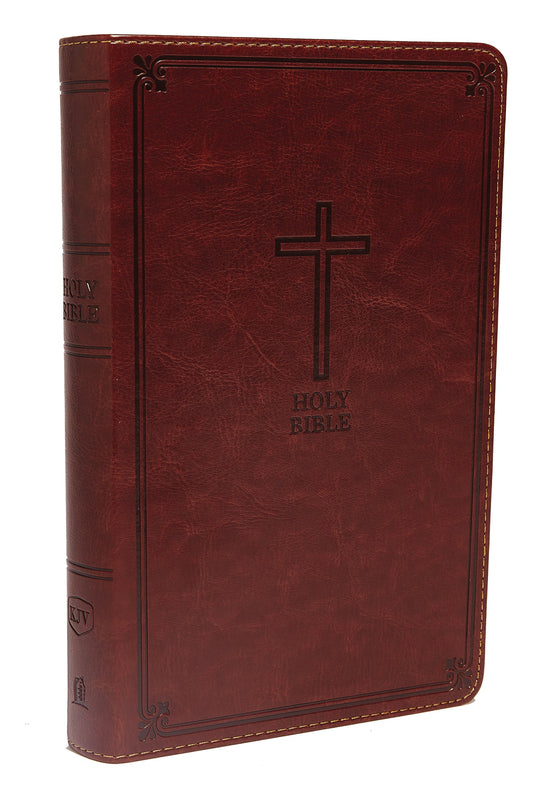 KJV Deluxe Gift Bible (Comfort Print)-Rich Auburn Leathersoft
