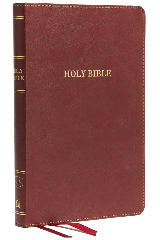 KJV Thinline Bible (Comfort Print)-Burgundy Leathersoft