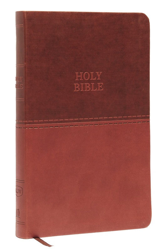 KJV Value Thinline Bible (Comfort Print)-Brown Leathersoft