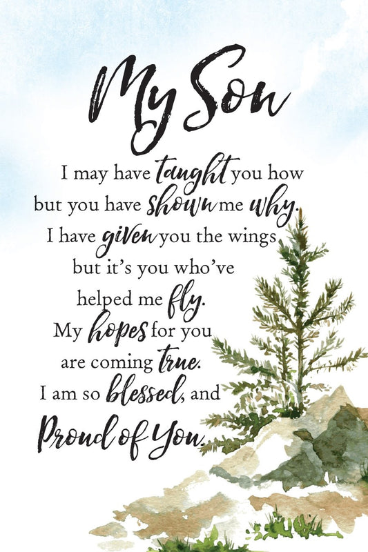 Plaque-Woodland Grace-My Son (6 x 9)