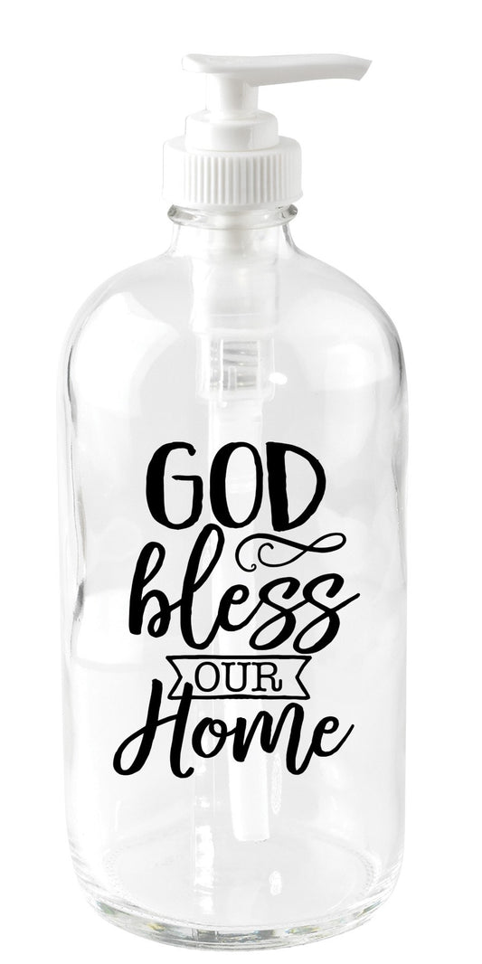 Soap Dispenser-God Bless Our Home (18 Oz)