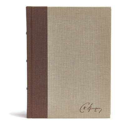 CSB Spurgeon Study Bible-Brown/Tan Cloth Over Board