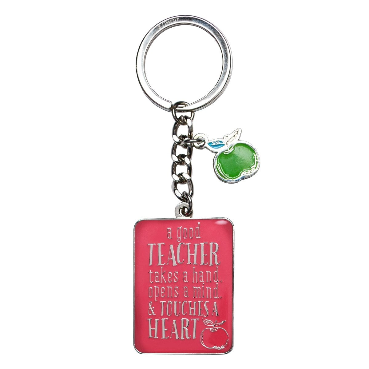 Keyring-Teacher/It Takes A Big Heart w/Gift Tin-Pink