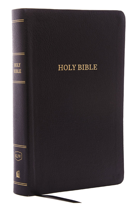 KJV Personal Size Giant Print Reference Bible (Comfort Print)-Black Bonded Leather