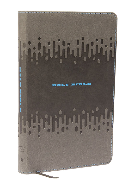 KJV Thinline Bible For Kids-Charcoal Leathersoft
