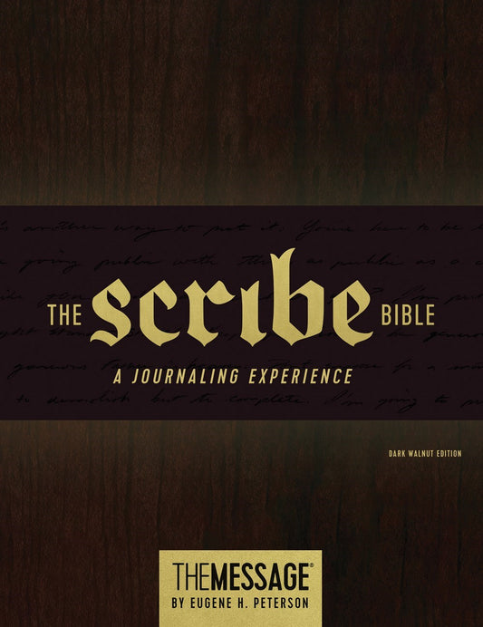 The Scribe Bible Featuring The Message-Dark Walnut Hardcover