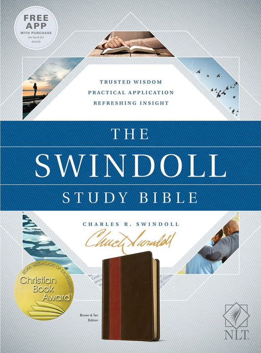 NLT Swindoll Study Bible-Brown/Tan TuTone