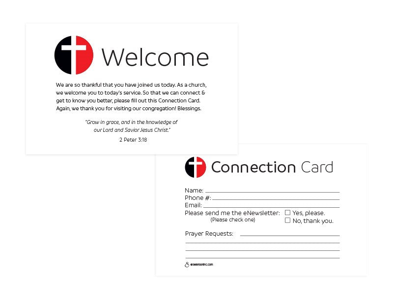 Visitor Card-Welcome! (2 Peter 3:18) (Pack Of 50)