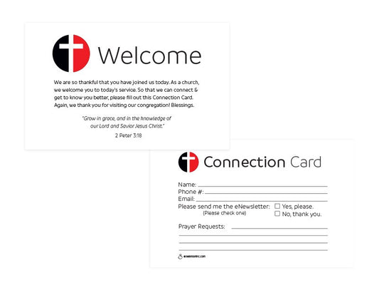 Visitor Card-Welcome! (2 Peter 3:18) (Pack Of 50)