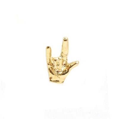 Lapel Pin-Gold Sign I Love You (Pack Of 6)