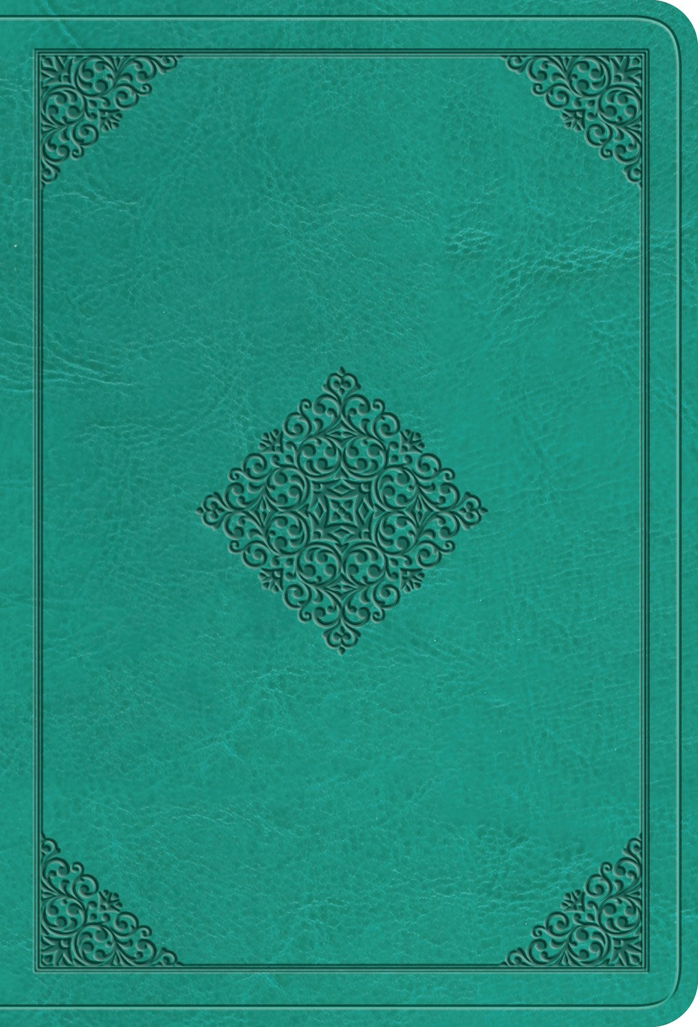 Esv Value Large Print Compact Bible-Teal Ornament Design Trutone (Order #9798874903046)