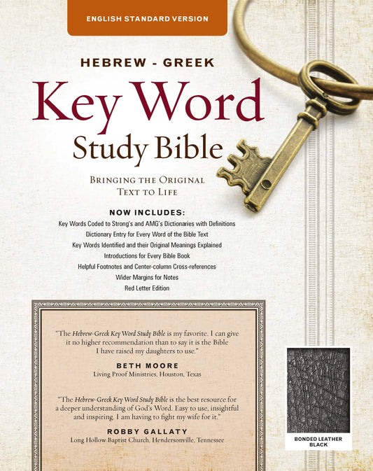 ESV Hebrew-Greek Key Word Study Bible-Black Bonded Leather