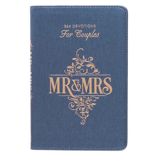 Mr. & Mrs.-Blue Faux LuxLeather