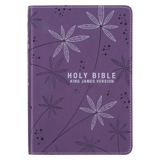 KJV Compact Bible-Purple Faux Leather