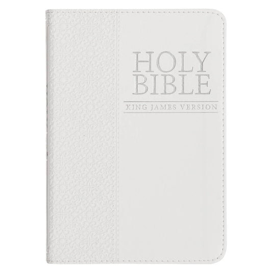 KJV Compact Bible-White Faux Leather