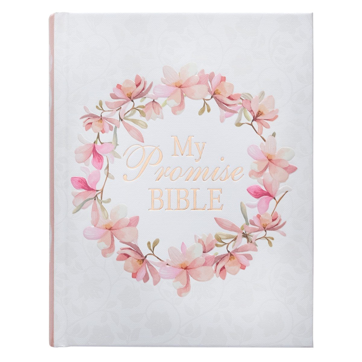 KJV Large Print My Promise Bible-White/Pink Floral Hardcover
