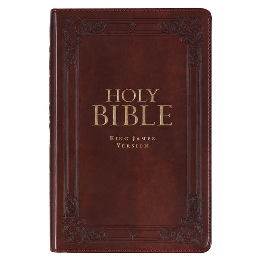 KJV Deluxe Gift Bible-Burgundy Faux Leather Indexed