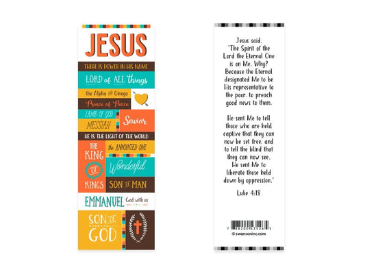 Bookmark-Names Of Jesus (Pack Of 25)