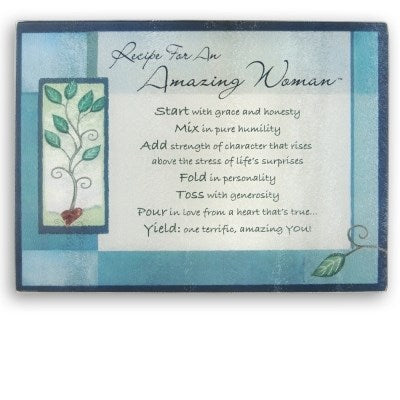 Cutting Board-Amazing Woman-Blue (15 1/2 x 11 1/2)