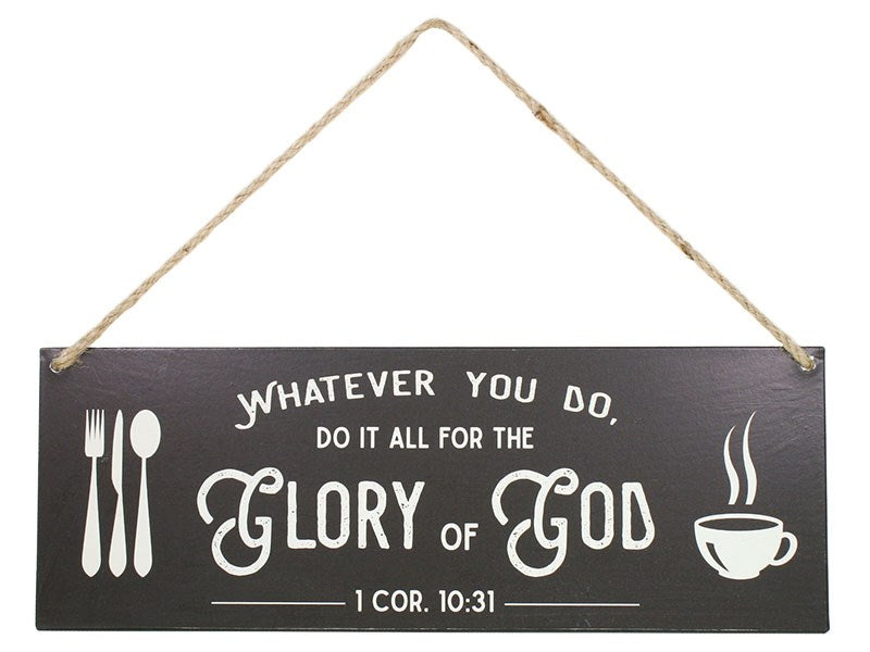Wall Hanging-Glory Of God-Metal (15.5 x 5.5)