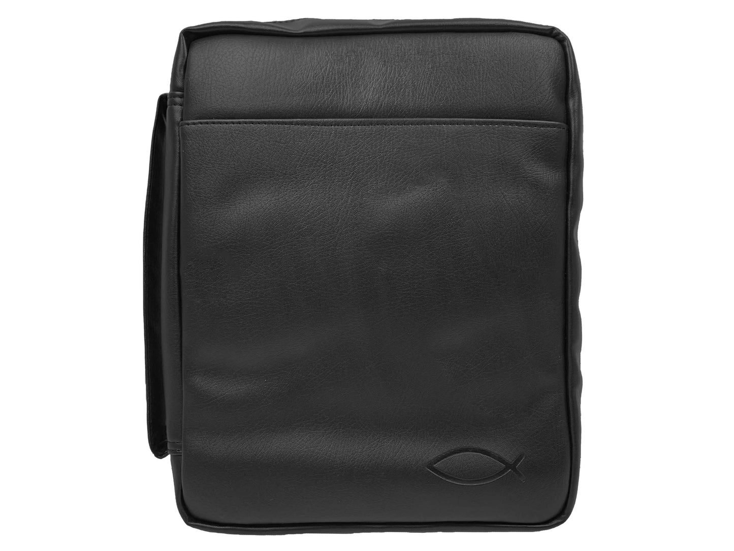 Bible Cover-Imitation Leather-Fish-Black-LRG