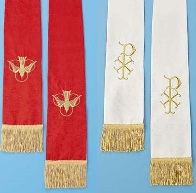 Stole-Jacquard-Reversible-Red/White