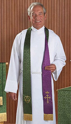 Stole-Jacquard-Reversible-Purple/Green